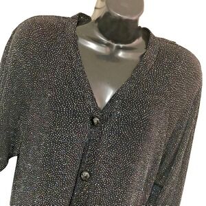 Vintage Sparkle Dress Duster Womens‎ 10 USA Sequin Knit Witchy Whimisgoth Goth